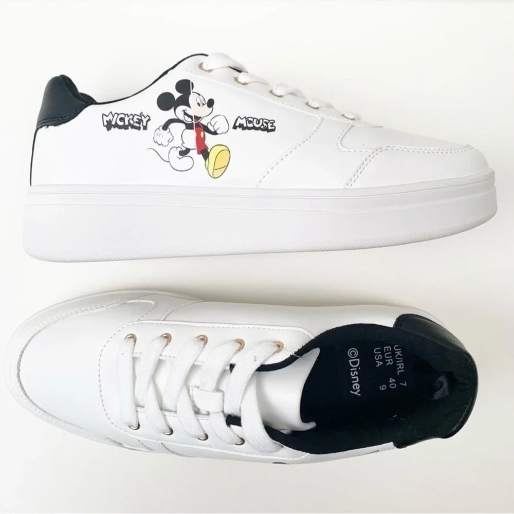 Disney Mickey Mouse Black and White Women’s Sneakers - Picture 7 of 11